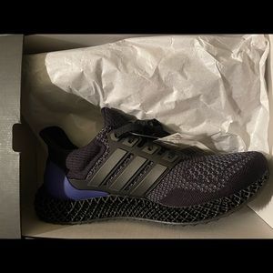 adidas Mens Ultra4d Running Sneakers Shoes - Black Sz US8 Euro 41.5 NWT